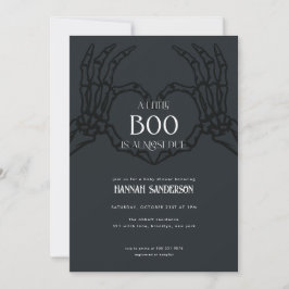 Skelet Gothic Halloween Baby shower Invitation Kaart