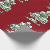 skelet gothic skull lelijke kerstboomskelet cadeaupapier (Hoek)