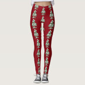 skelet gothic skull lelijke kerstboomskelet leggings (Voorkant)