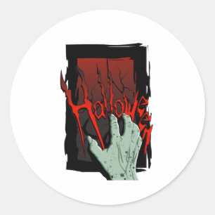 Skelet Gothic Stijl Zwarte schedel Ronde Sticker