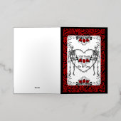 Skelet gothic tot de dood ons scheidt folie wenskaart (Buiten Laag)