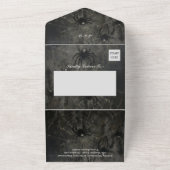 Skelet Gotische Bruiloft All In One Uitnodiging (Buitenkant)