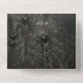 Skelet Gotische Bruiloft All In One Uitnodiging (Achterkant)