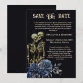 Skelet Gotische Bruiloft Save The Date (Voorkant / Achterkant)