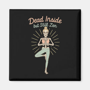 Skelet Grappige Meditatie Yoga Dood Van Binnen Mem Magneet
