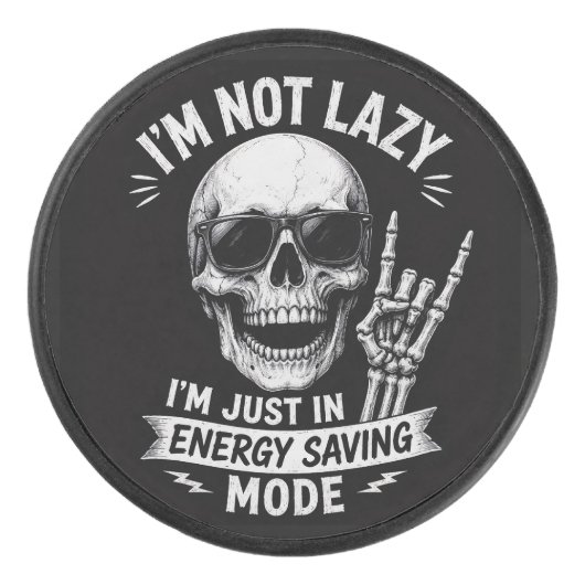 Skelet Grappige Sfeer Hockey Puck (Voorkant)