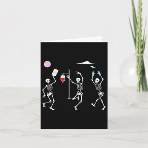 Skelet Grappige Verpleegster Skelet Halloween Gezo Kaart