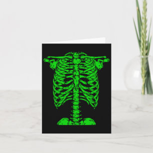Skelet Groene Rib Kooi Bone Kostuum Halloween Gra Kaart
