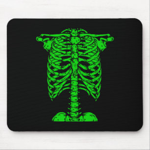 Skelet Groene Rib Kooi Bone Kostuum Halloween Gra Muismat