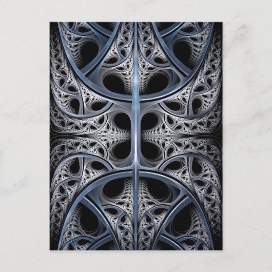 Skelet Hall fractal art. Briefkaart (Voorkant)