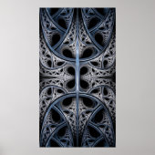 Skelet Hall fractal art. Poster (Voorkant)