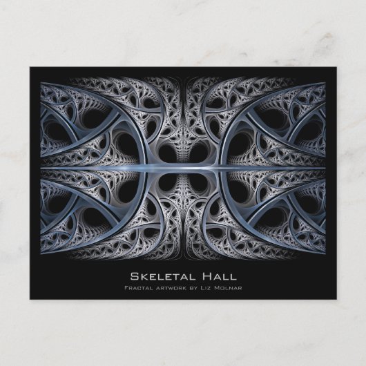 Skelet Hall Fractal Artist Card Briefkaart (Voorkant)