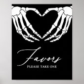 Skelet Halloween Baby shower Favorieten Sign Poster (Voorkant)