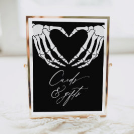 Skelet Halloween Baby shower Kaarten en geschenken Poster