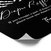 Skelet Halloween Baby shower Luier Raffle Teken Poster (Hoek)