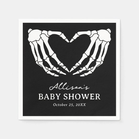 Skelet Halloween Baby shower Servet (Voorkant)