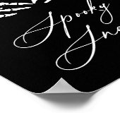 Skelet Halloween Baby shower Spooky Snacks Teken Poster (Hoek)