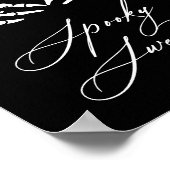 Skelet Halloween Baby shower Spooky Sweets Teken Poster (Hoek)