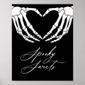 Skelet Halloween Baby shower Spooky Sweets Teken Poster (Voorkant)