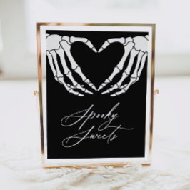 Skelet Halloween Baby shower Spooky Sweets Teken Poster