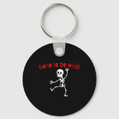 Skelet Halloween Funny Bone Wild Sleutelhanger (Voorkant)