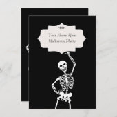 Skelet Halloween Kaart (Voorkant / Achterkant)