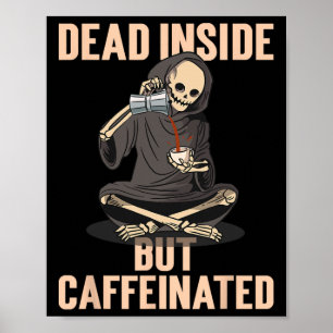 Skelet Halloween Kostuum Latte Dood Van Binnen Maa Poster