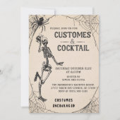 Skelet Halloween Kostuums & Cocktail Kaart (Voorkant)