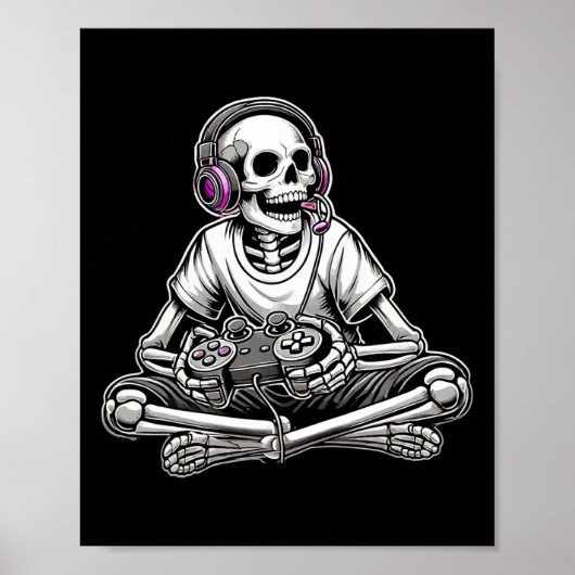 Skelet Halloween  Poster (Voorkant)