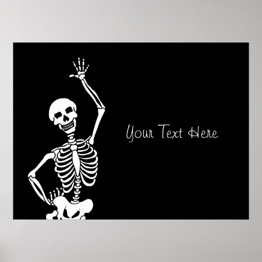 Skelet Halloween Poster (Voorkant)