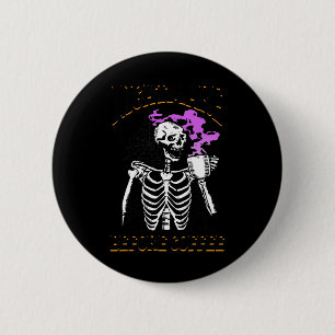 Skelet Halloween Spooky Season T-shirt Nachtmerrie Ronde Button 5,7 Cm