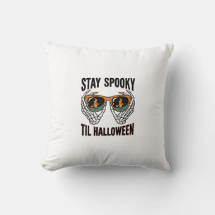 Skelet Halloween T-shirt met Heksen Zonnebril Vint Kussen