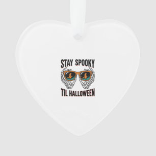 Skelet Halloween T-shirt met Heksen Zonnebril Vint Ornament