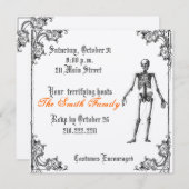 Skelet Halloween Uitnodiging (Voorkant / Achterkant)