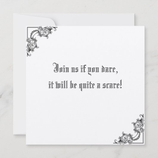 Skelet Halloween Uitnodiging (Achterkant)