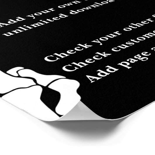 Skelet Halloween Verjaardagsfeest Tafelbord Poster (Hoek)