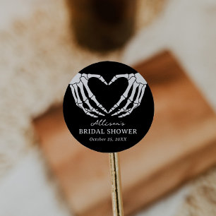 Skelet Halloween Vrijgezellenfeest Ronde Sticker