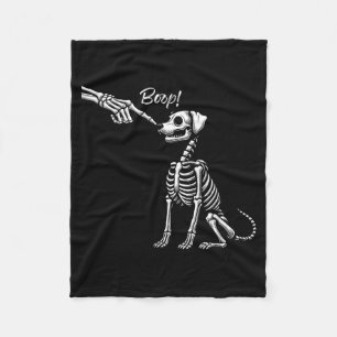 Skelet Hand Aait Kuttige Puppy Halloween Fleece Deken