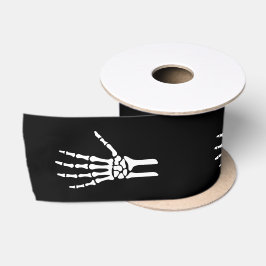 Skelet Hand Benige Hand Silhouet Halloween Zwart Satijnen Lint