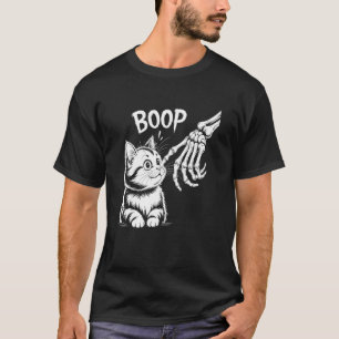 Skelet Hand Boop Kat Grappige Schattige Kat Liefhe T-shirt
