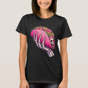 Skelet Hand die Taco Vasthoudt Voor Cinco De Mayo T-shirt