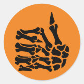 Skelet hand duimen omhoog Sticker (Voorkant)
