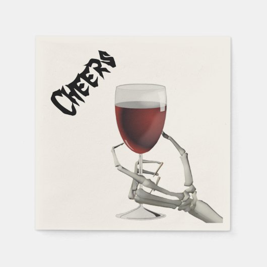 Skelet Hand Halloween Cocktail Papier Servetten (Voorkant)