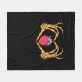 Skelet Hand Hart Anatomie Cardiac Cvicu Nurse HA Fleece Deken (Voorkant (Horizontaal))