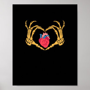 Skelet Hand Hart Anatomie Cardiac Cvicu Nurse HA Poster