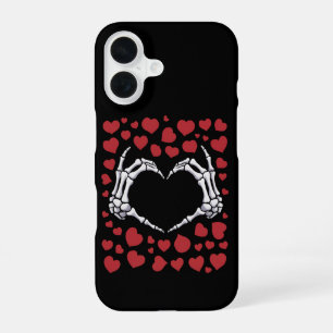 Skelet Hand Hart Grappige Botten Valentijnsdag iPhone 16 Hoesje