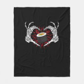 Skelet Hand Hart Lazy DIY Halloween Kostuum Coo Fleece Deken (Voorkant)