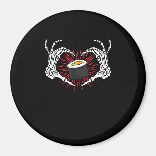 Skelet Hand Hart Lazy DIY Halloween Kostuum Coo Magneet (Voorkant)