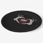 Skelet Hand Hart Lazy DIY Halloween Kostuum Coo Papieren Bordje (Gekanteld)