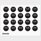 Skelet Hand Hart Lazy DIY Halloween Kostuum Coo Ronde Sticker (Vel)